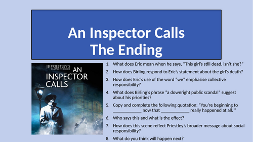 An Inspector Calls - Act 3 The End