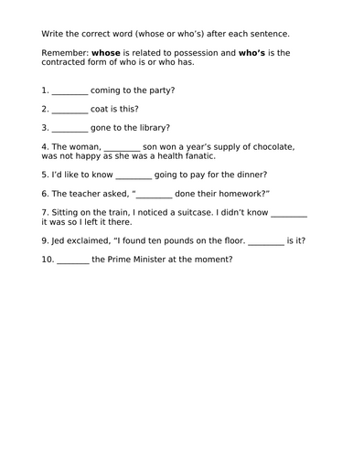Contractions / omissions worksheets