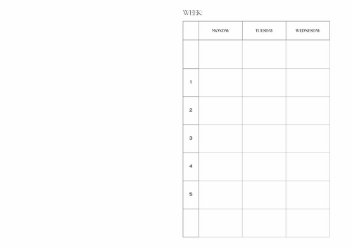 Filofax A5 teacher planner pages