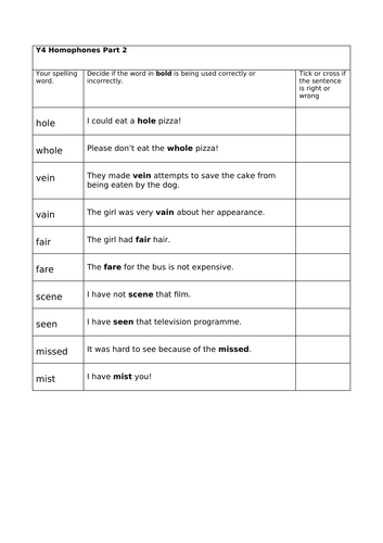 Homophone worksheets Y34