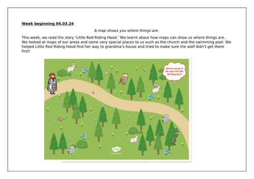 Little Red Riding Hood Map Reading lesson