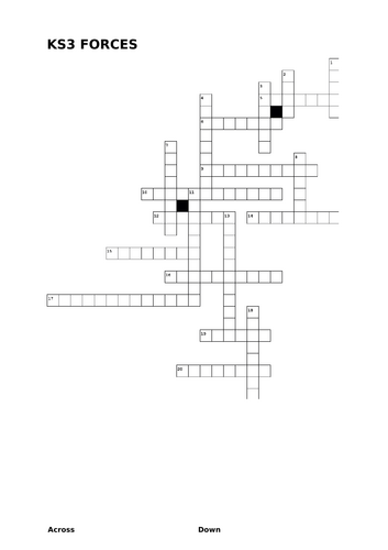 KS3 Bundle PHYSICS TOPICS CROSSWORDS (use as: starter, plenary, homework)