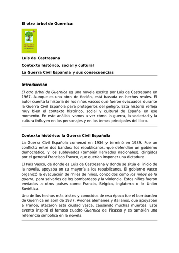 El otro árbol de Guernica by Luis de Castresana – Historical Context - Civil War