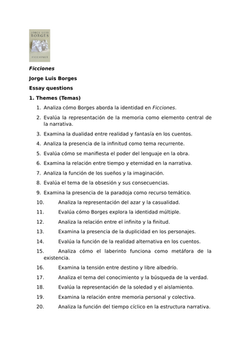 Ficciones by Jorge Luis Borges – Complete Study Guide and Workbook