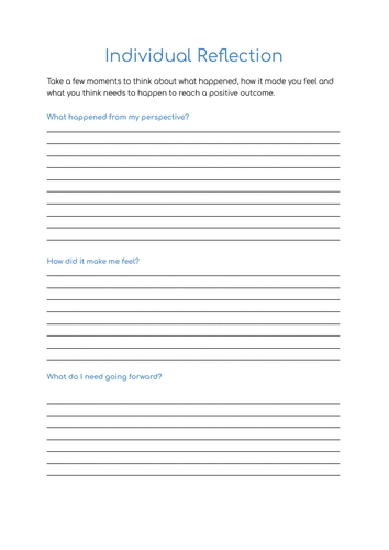 Individual Reflection (Telling my side of the story)