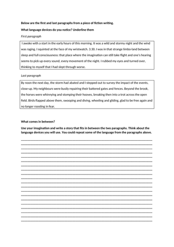 KS3 English language, structure and creative writing