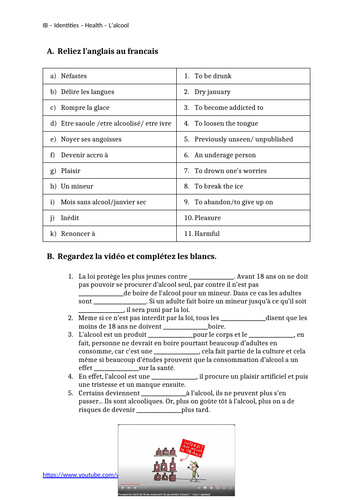 IB - Health - Alcohol/L'alcool