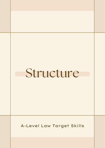 A-Level Law: Target Skills Structure Workbook (Eduqas & Contract)