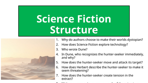 Science Fiction - Dune (Structure) Assessment Prep and Assessment