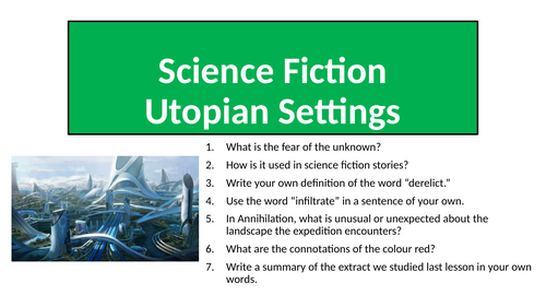 Science Fiction - Utopian Settings (Brave New World)