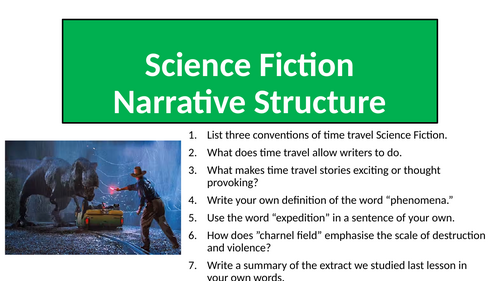 Science Fiction - Narrative Structure (Jurassic Park)