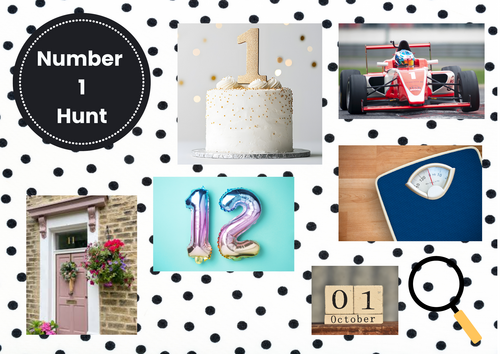 Number Hunt mats to use with a whiteboard pen