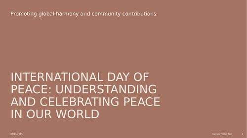 International Day of Peace Assembly