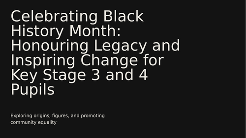 Celebrating Black History Month Assembly