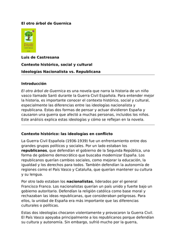 El otro árbol de Guernica by Luis de Castresana - Context - Ideology