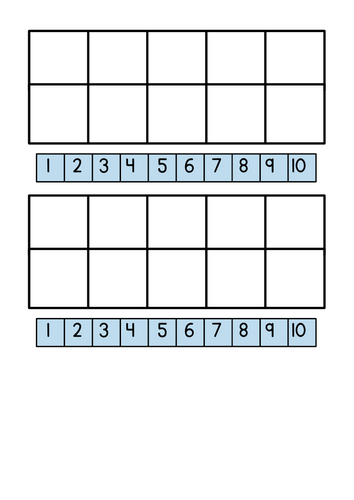 Tens frame with number track
