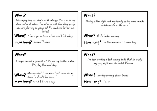 Healthy use of technology flashcards