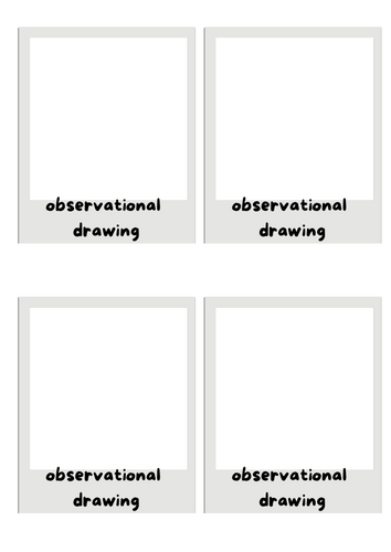 Observational drawing polaroids
