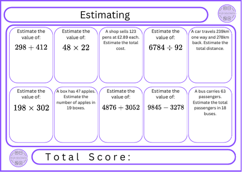 Estimating - 10 Questions