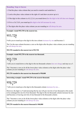 Y5 steps to success for rounding