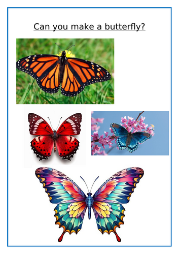 Butterfly Playdough template