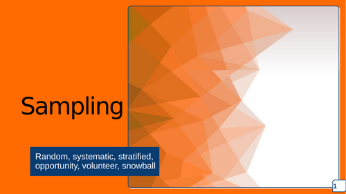 Sampling methods PowerPoint (AQA Psychology AS, 2026–27 exams)