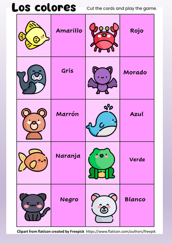 Colores - Colors (Memory game)