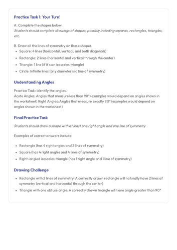 FS Maths - Drawing 2D Shapes and Lines of Symmetry