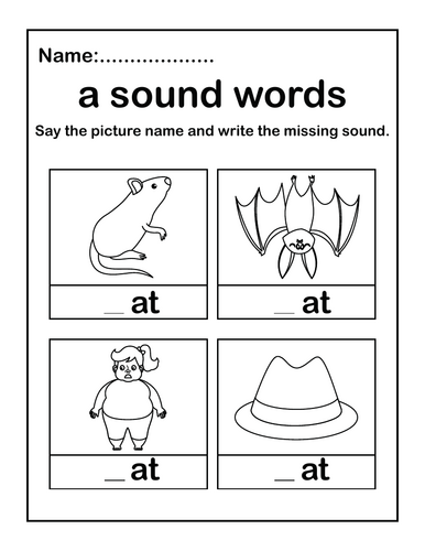 CVC Words Kindergarten Worksheet