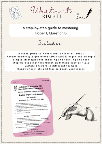 Question B: Write it Right! (Leaving Cert Paper 1 Guide)