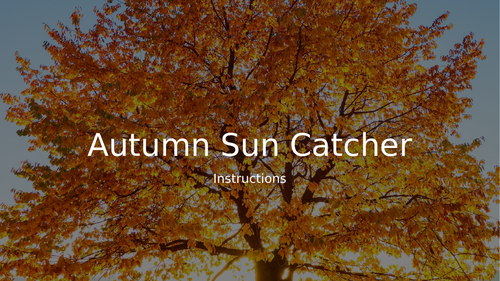 Autumn Sun Catchers EYFS