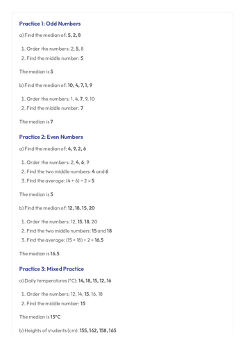 FS Maths - How to use Median to work out averages