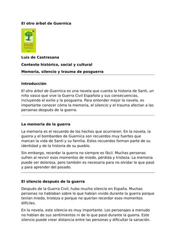 El otro árbol de Guernica by Luis de Castresana - Context - Memory and silence