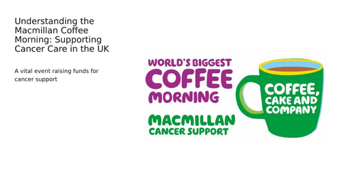 Macmillan Coffee Morning Assembly Pack