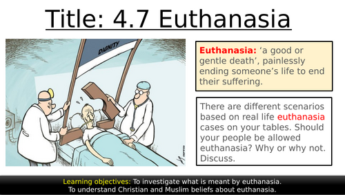 AQA GCSE Religious Studies Theme A - 4.7 Euthanasia