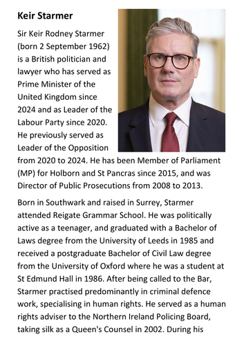 Keir Starmer British Prime Minister Handout