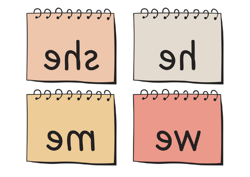 Phase 3 and 4 Tricky Words Mirrored