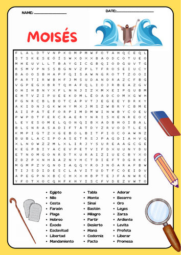 TODO SOBRE MOISÉS Sopa de letras