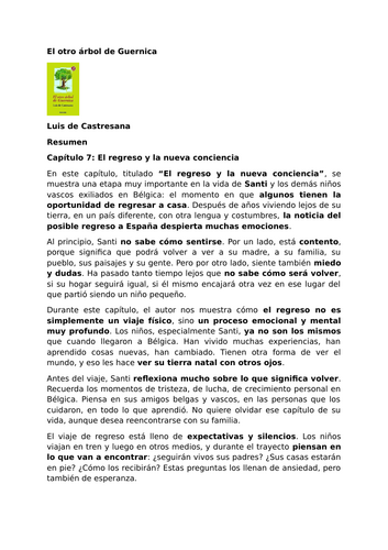 El otro árbol de Guernica by Luis de Castresana – Chapter 7: Summary