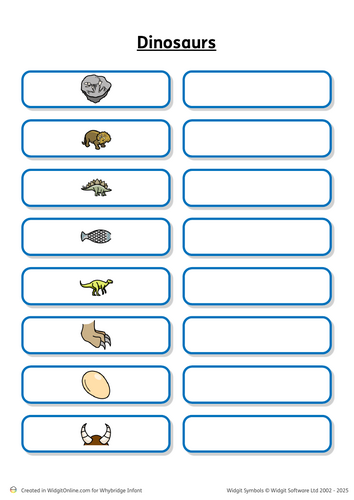 Dinosaurs scavenger hunt