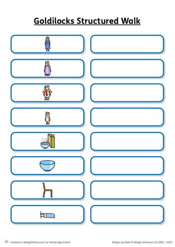 Goldilocks Scavenger hunt