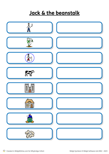 Jack and the beanstalk scavenger hunt