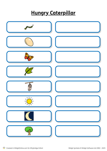 Hungry Caterpillar Scavenger hunt