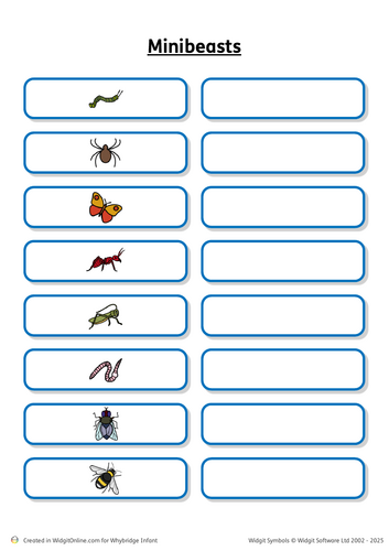Minibeasts Scavenger hunt