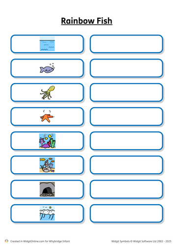 Rainbow Fish Scavenger Hunt