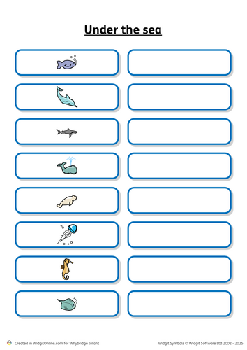 Under the sea Scavenger Hunt