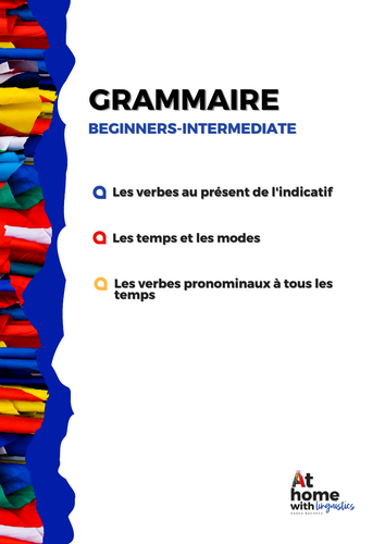 French Beginners & Intermediate Grammar List