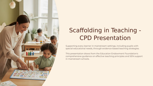 Scaffolding - INSET and CPD Training (with examples) and EEF Handout
