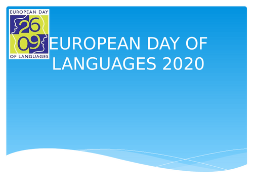 European Day of Languages 2020 assembly PowerPoint