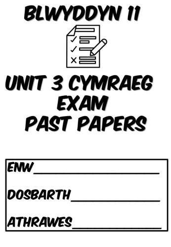 TGAU CYMRAEG Uned 3 Past Paper Booklet